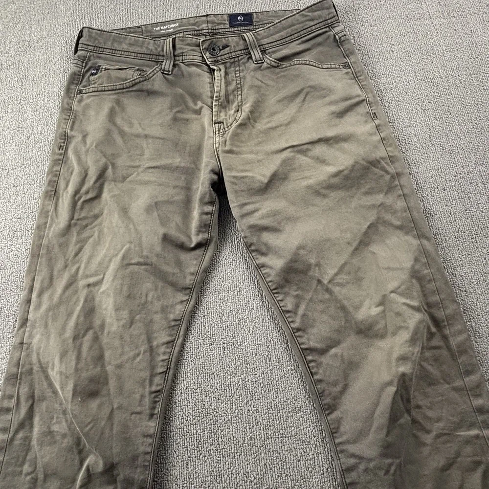 AG Adriano Goldschmeid Pants Adult Size 29W 29L Green Jeans Trouser Casual Men's